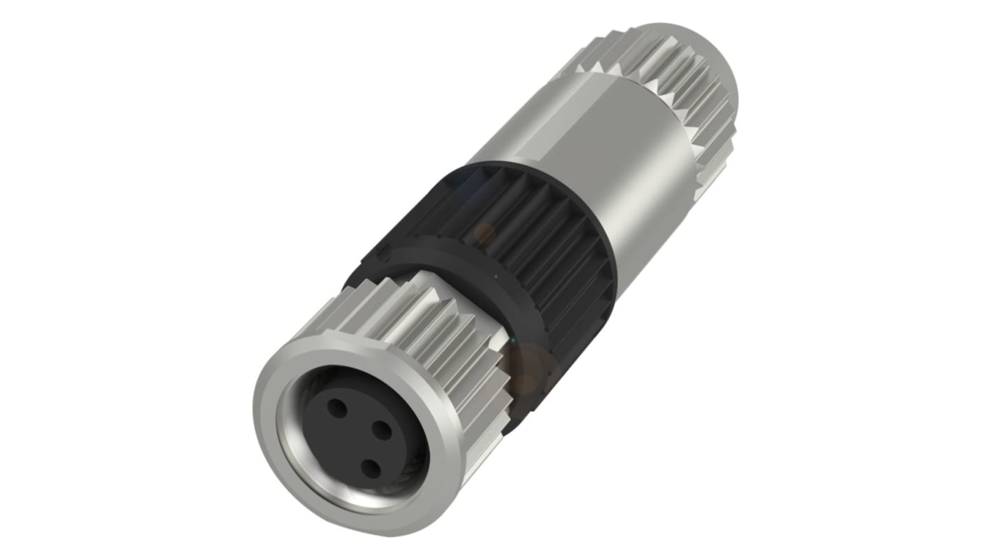 BALLUFF Circular Connector, 3 Contacts, Cable Mount, M8 Connector, Socket, IP67