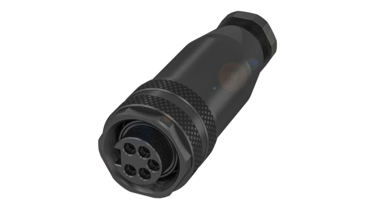 BALLUFF 7/8圆形连接器插座, 5芯, 电缆安装, 螺钉端接, IP67