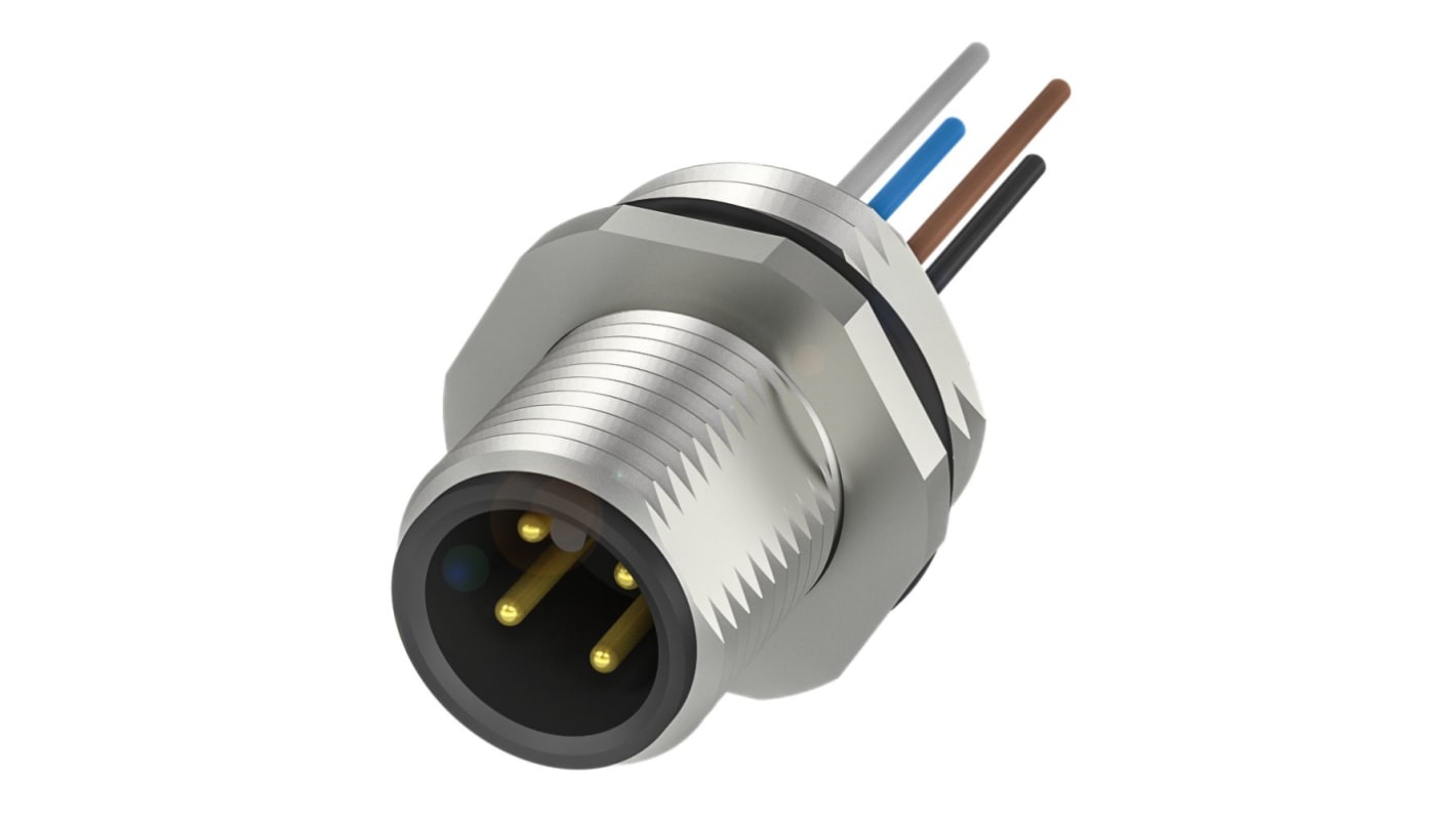 BALLUFF Circular Connector, 1 Contacts, Cable Mount, M12 Connector, Plug, IP68