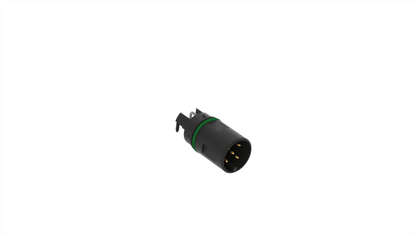 ERNI Circular Connector, 5 Contacts, Rear Mount, M12 Connector, Plug, Male