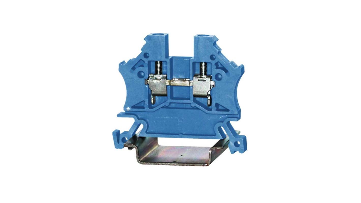 RS PRO Blue, Single-Level, Cage Clamp Termination