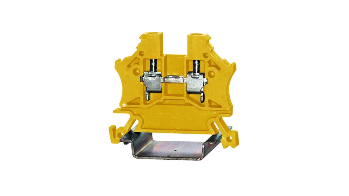 RS PRO Yellow, Single-Level, Cage Clamp Termination