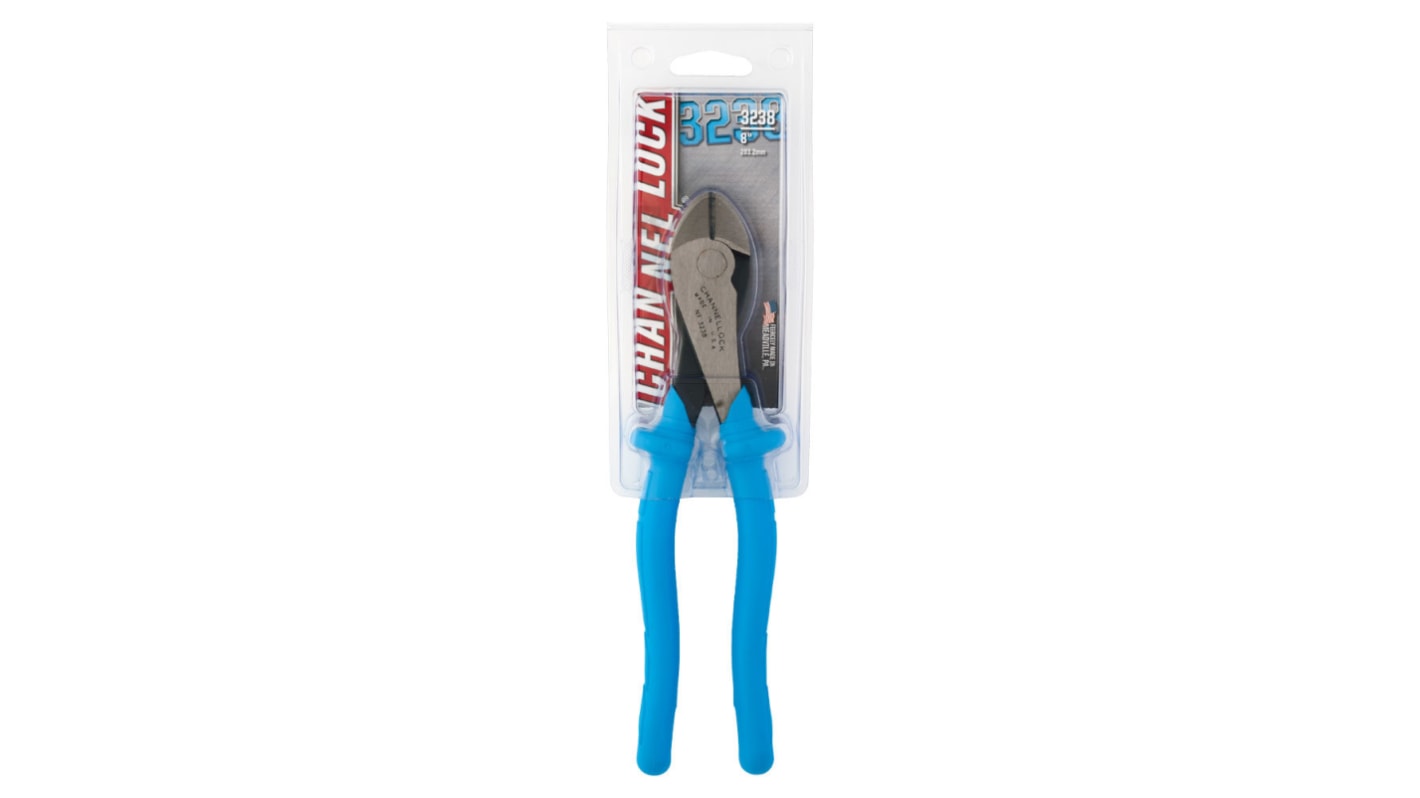 Channellock Round Nose Pliers, 207 mm Overall, Straight Tip, 19mm Jaw, ESD