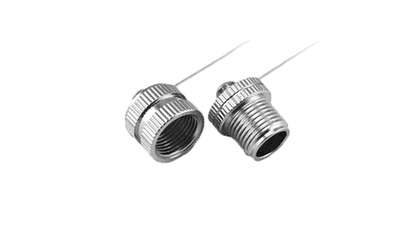 Bulgin M12 Sealing Caps Female Circular Connector Dust Cap, Shell Size M12 IP67 Rated, with Nickel Finish, Brass