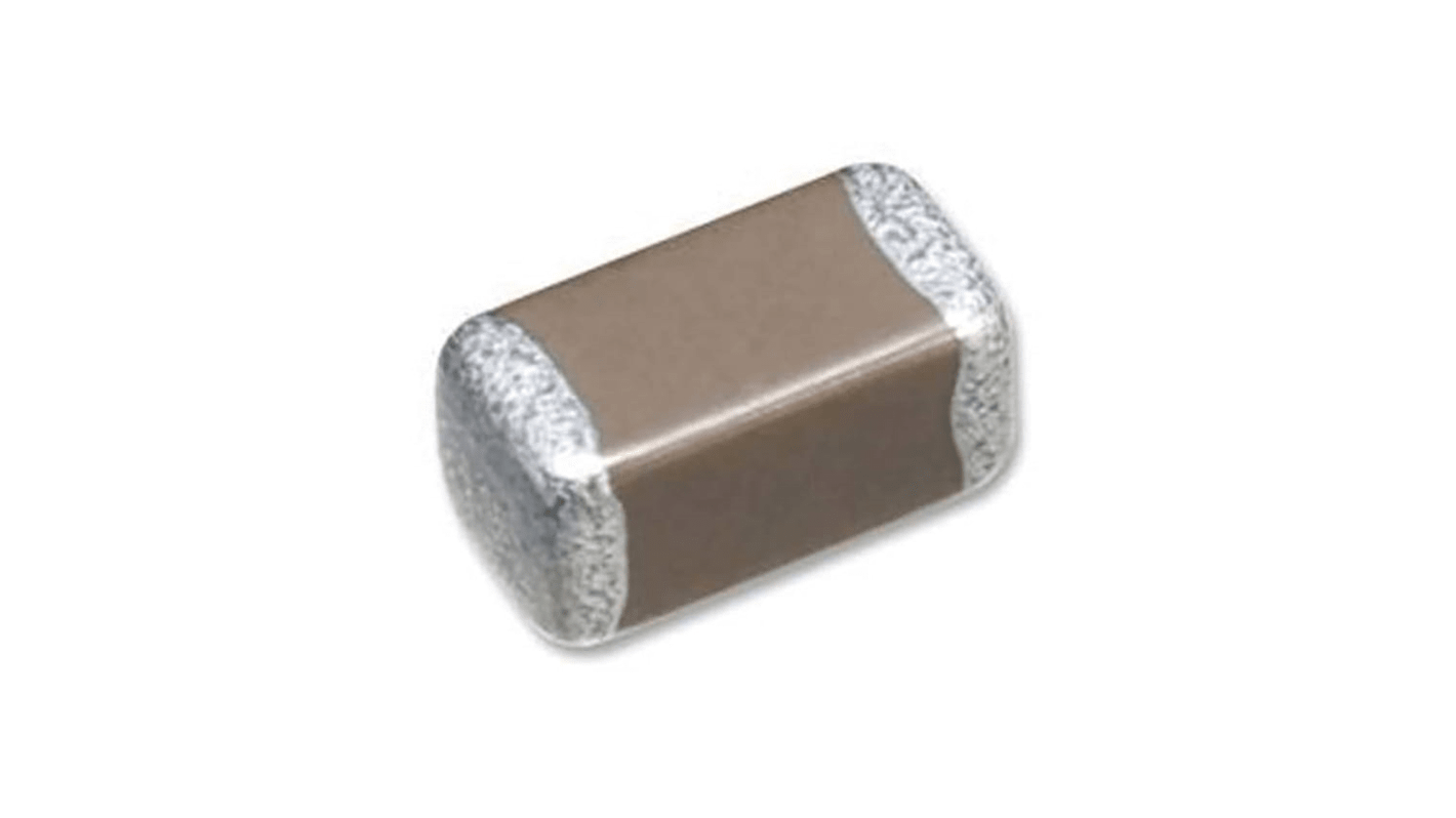 Yageo C0G(NP0)贴片MLCC, 1pF, 0603 (1608M), 50V 直流, ±0.25pF容差, 最高+125°C, CC系列