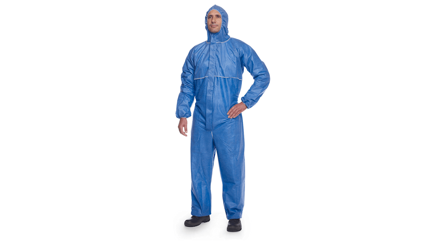 DuPont 防静电一次性防护服, 男女通用, 蓝色, 连帽, 3XL码, Proshield 20 Blue系列