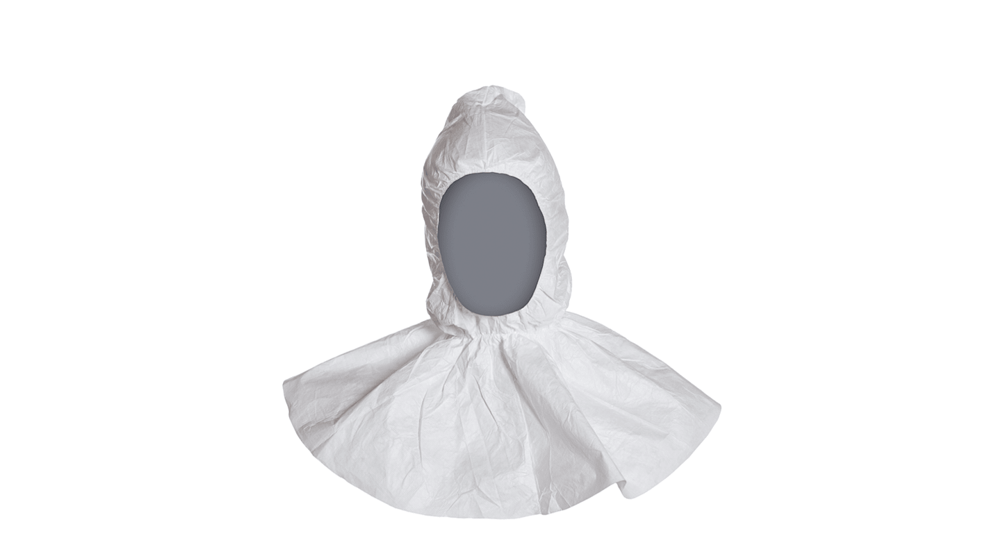 DuPont D13395804 White Yes Tyvek Protective Hood, Resistant to Non-Hazardous Substances