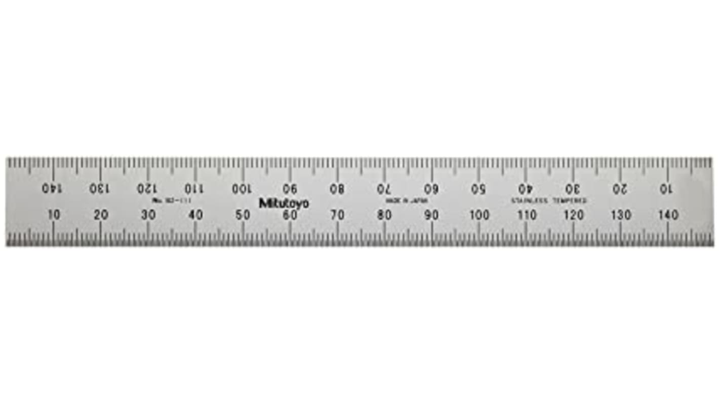 Mitutoyo 150mm Steel Metric Ruler, With UKAS Calibration