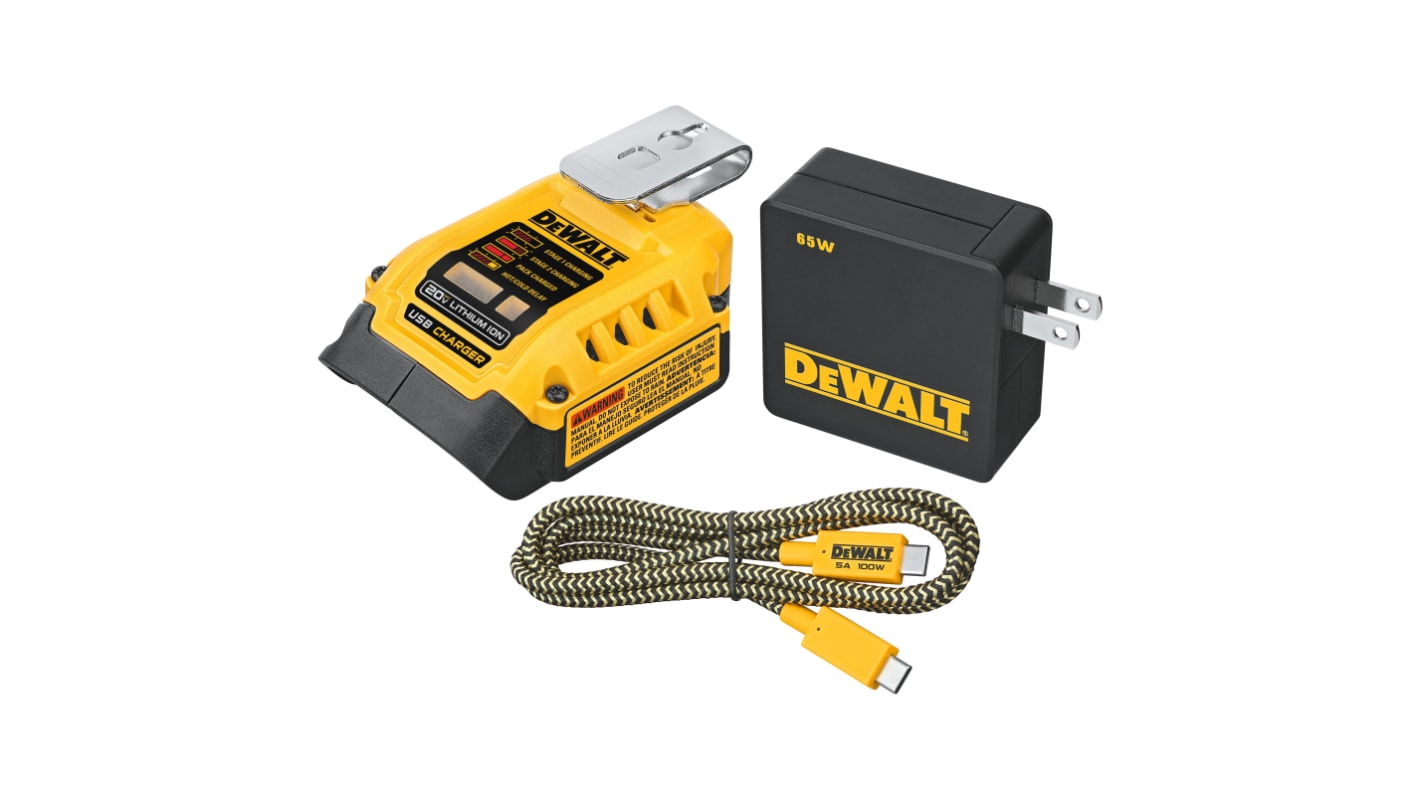 DeWALT XR Li-Ion Battery Charger For Lithium-Ion No cells, only charger Cell 18V 5A with EURO plug, Batteries Included