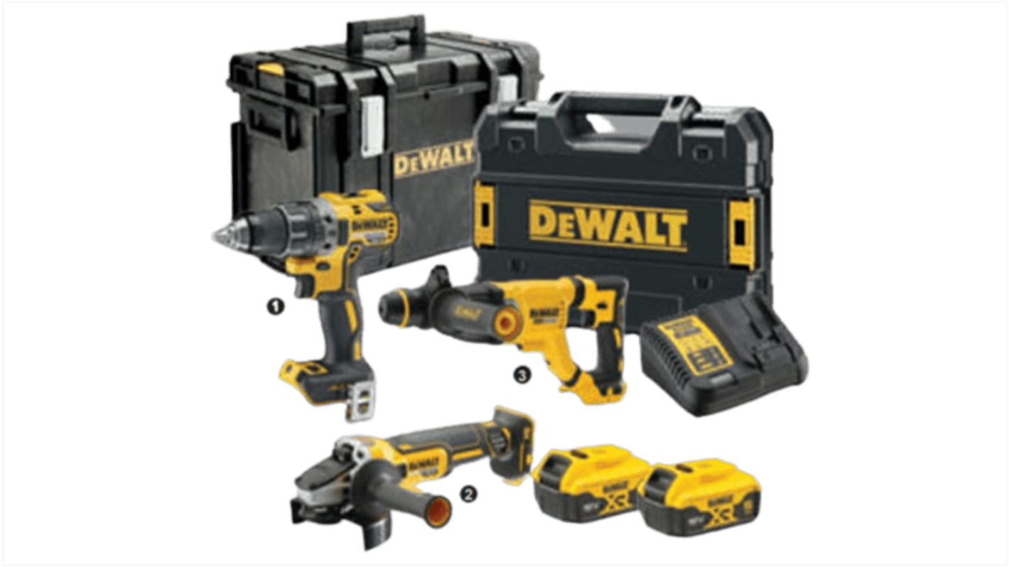 Taladro-atornillador DeWALT a batería Li-Ion de 18V 5Ah con 1 batería, Euroconector