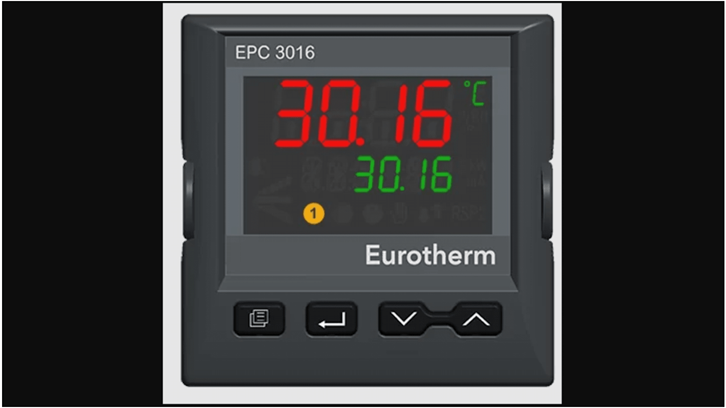 Eurotherm EPC3016 Panel Mount PID Controller, 48 x 48mm 1 Input 1 Relay, 100 → 230 V ac Supply Voltage 10 x 24 Segment