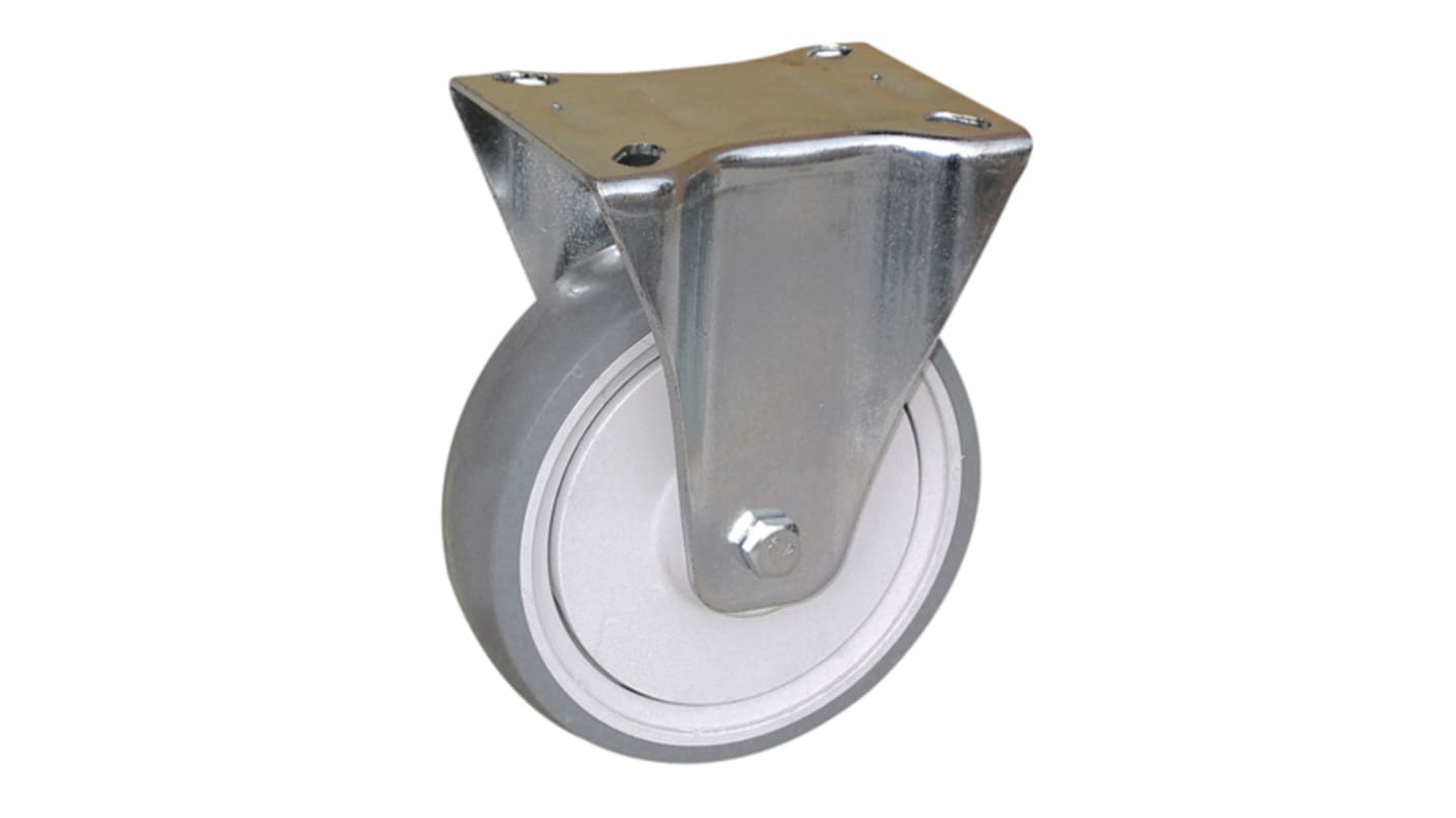 Guitel Hervieu Fixed Castor Wheel, 175kg Capacity, 125mm Wheel