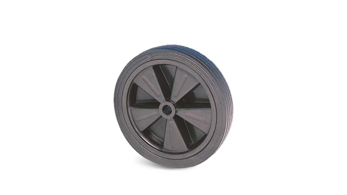 Kółko do wózka, Lite, Guma, Czarny, obc.: 120kg, śred.: 300mm, szer.: 55mm