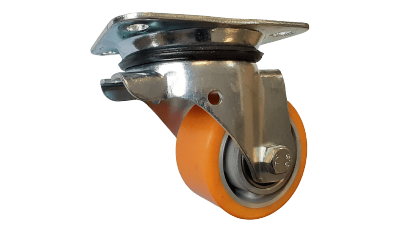 Roulette industrielle Pivotante Guitel Hervieu, Acier zingué, Ø 100mm, 400kg