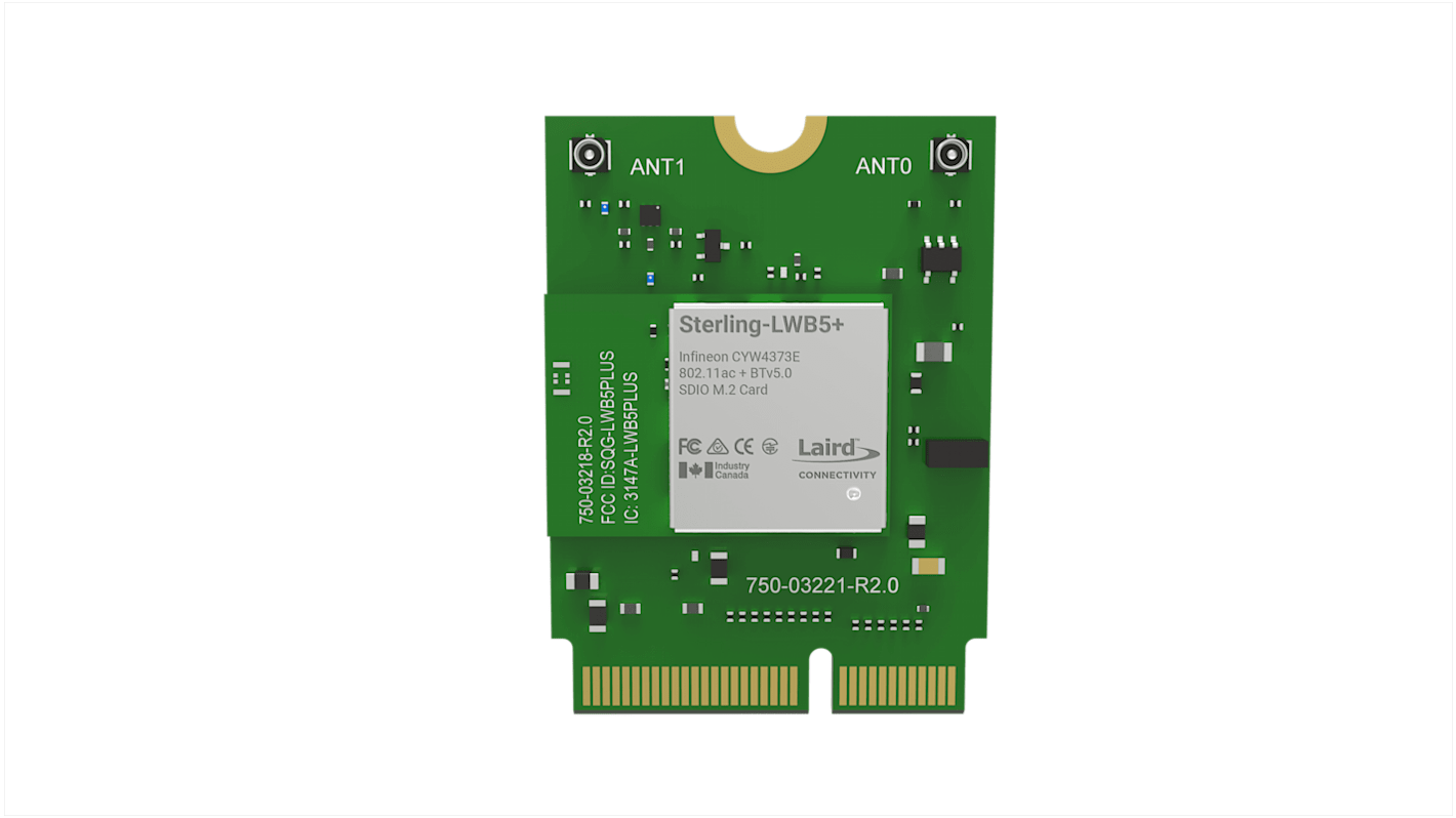 Moduł WiFi i Bluetooth 453-00048, 802.11a, IEEE 802.11ac, IEEE 802.11b/g, IEEE 802.11n, UART, USB, 3.3V, Ezurio