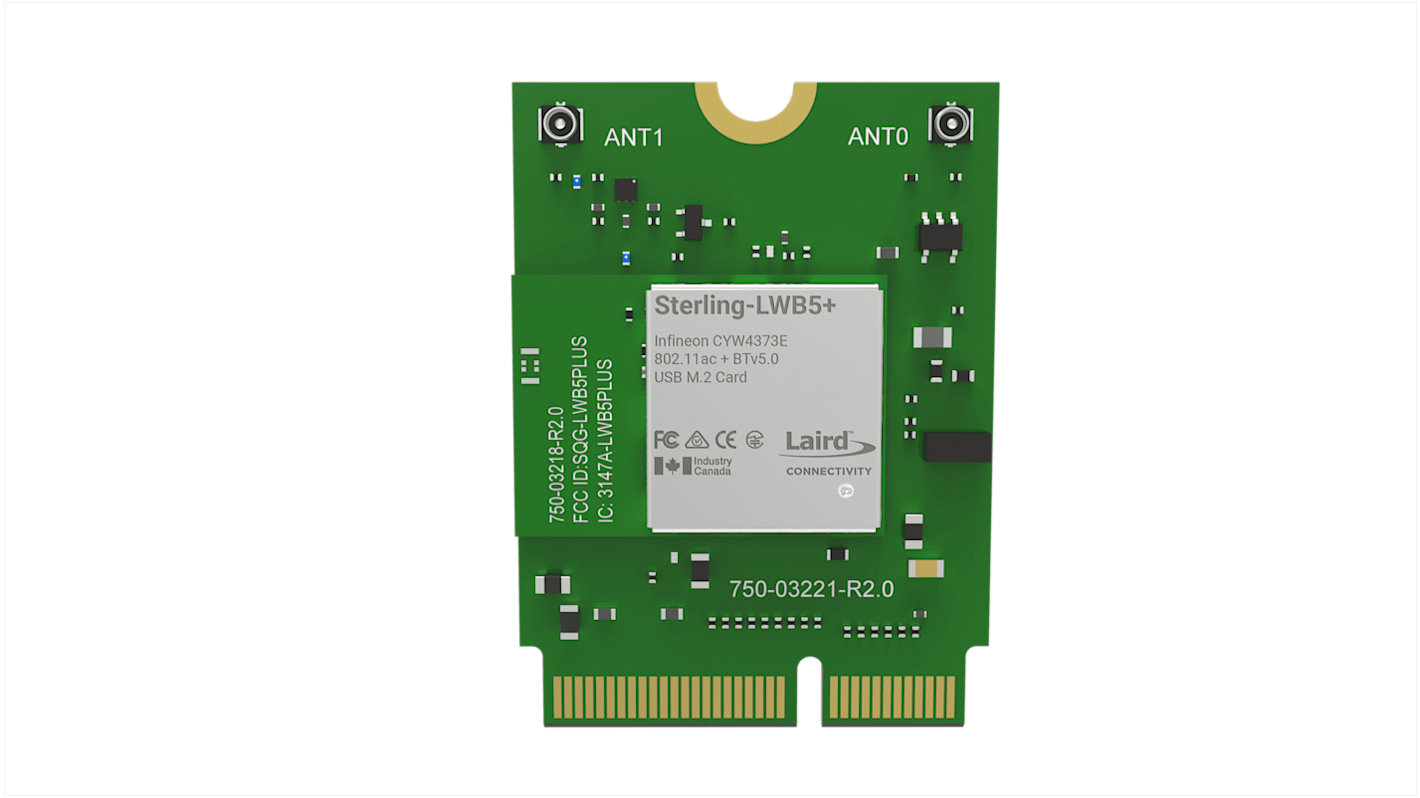 Moduł WiFi i Bluetooth 453-00049, 802.11a, IEEE 802.11ac, IEEE 802.11b/g, IEEE 802.11n, UART, USB, 3.3V, Ezurio
