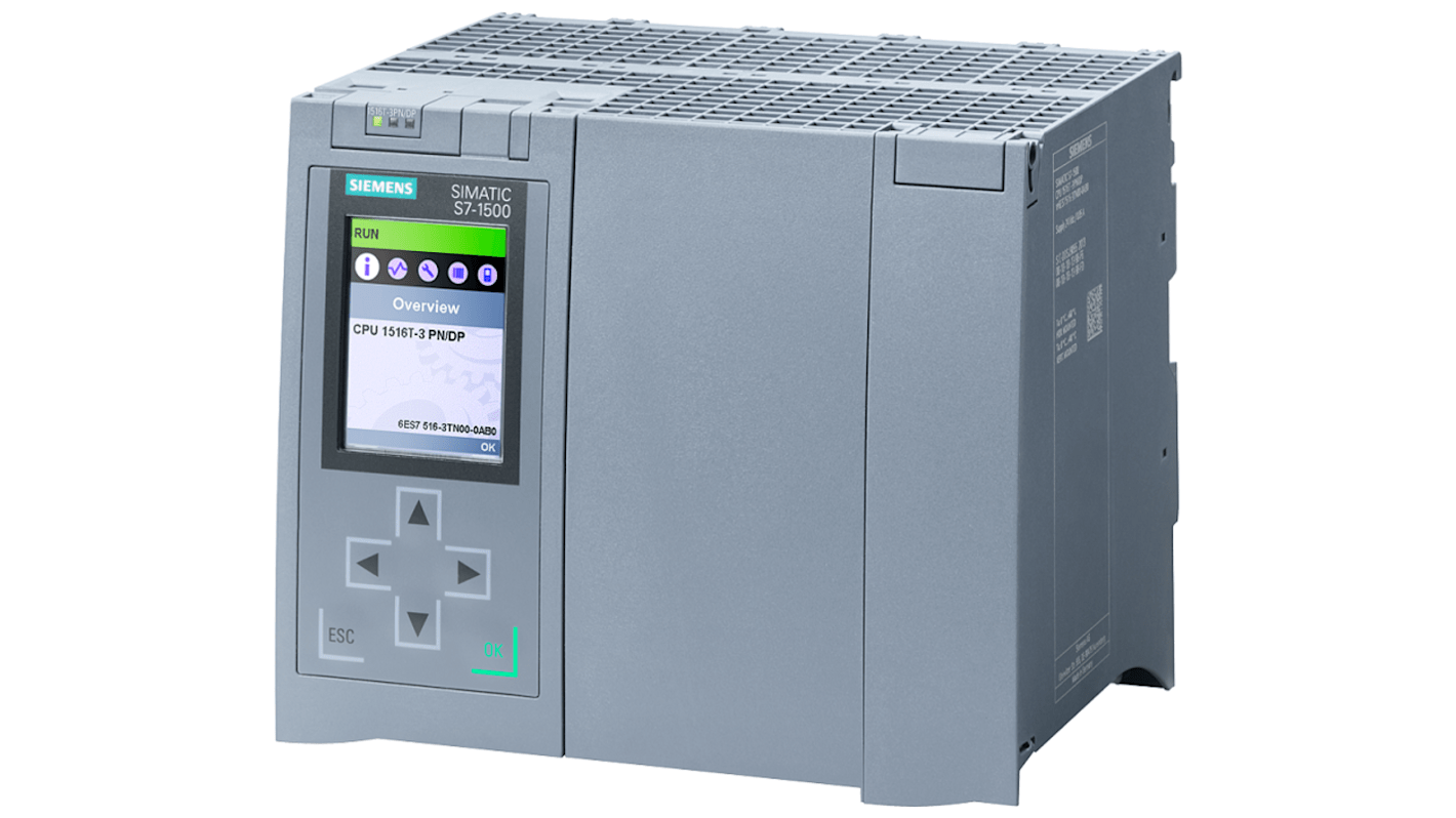 Controlador lógico Siemens SIMATIC S7-1500T, 20 entradas, 20 salidas tipo CPU, comunicación Ethernet, Profibus, Profinet