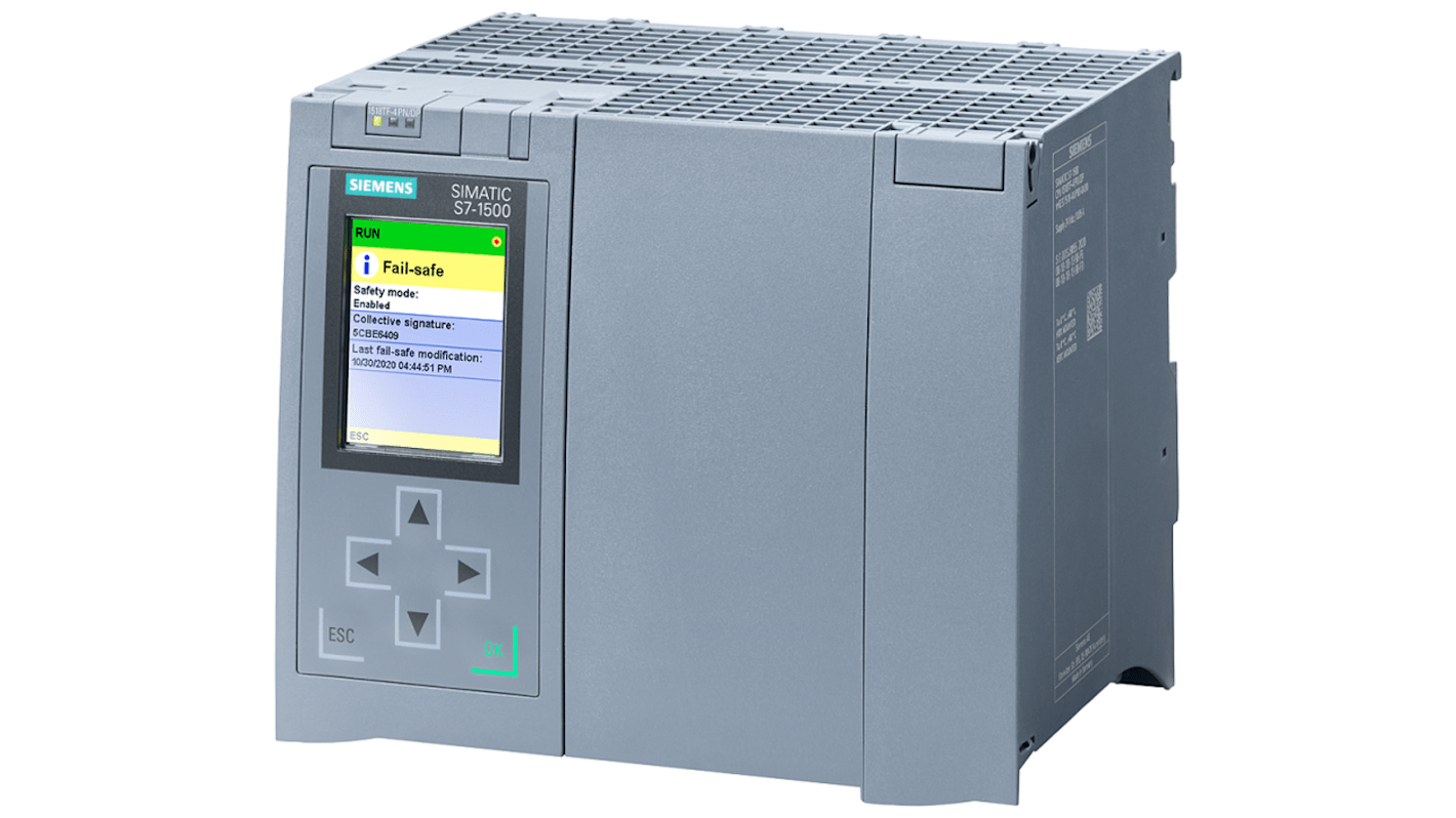 Controlador lógico Siemens SIMATIC S7-1500TF, 20 entradas, 20 salidas tipo CPU, comunicación Profibus, Profinet