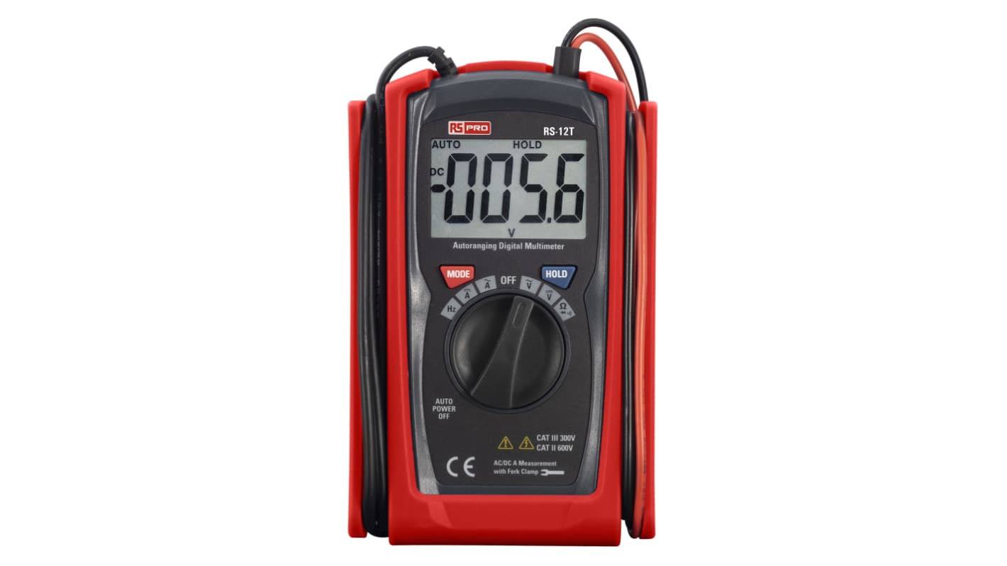 RS PRO Handheld Digital Multimeter, True RMS, 100A ac Max, 100A dc Max, 600V ac Max - RS Calibrated