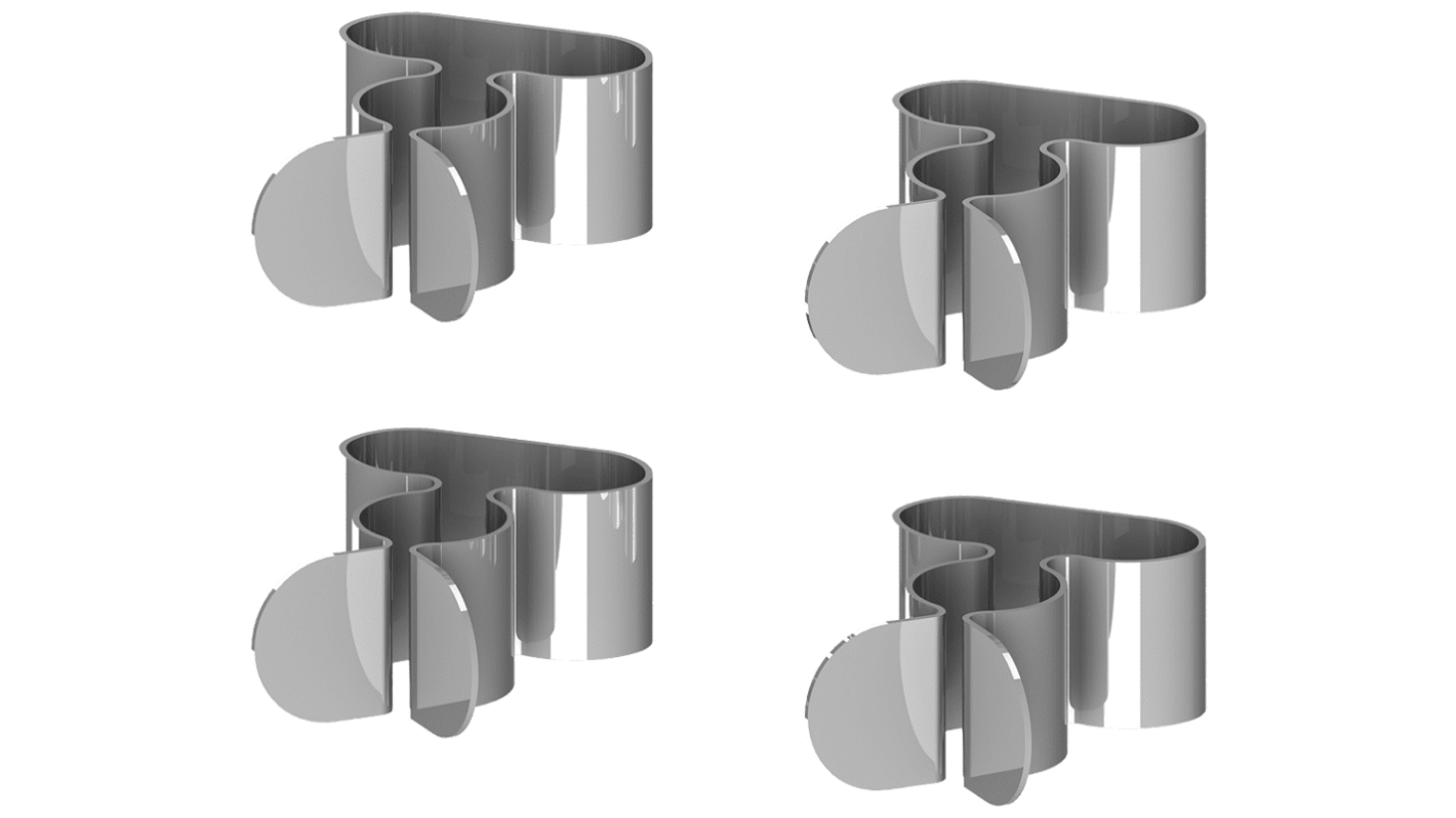 Siemens Silver Aluminium C Clamp, 12mm Max. Bundle