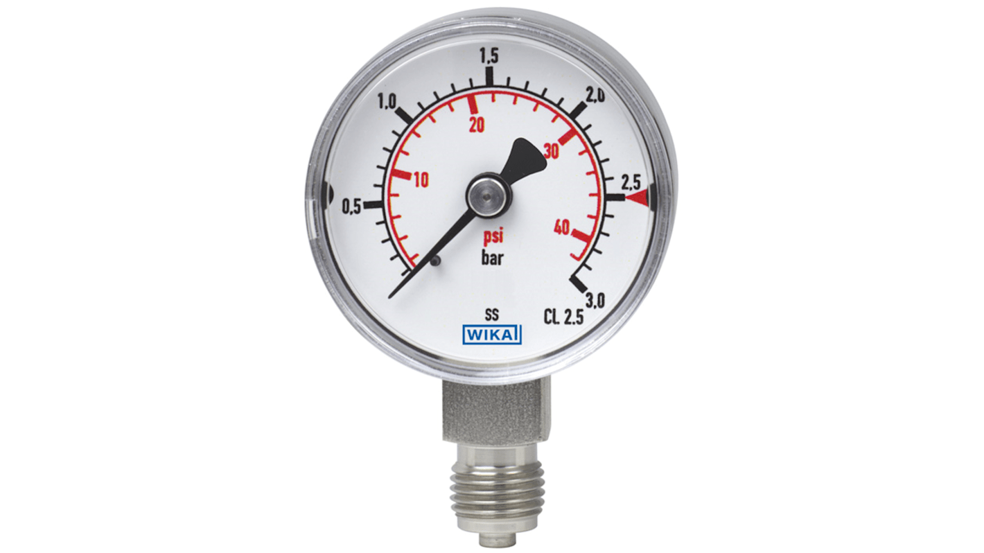 WIKA Analogue Pressure Gauge 400bar Bottom Entry 100mm Outside Diameter