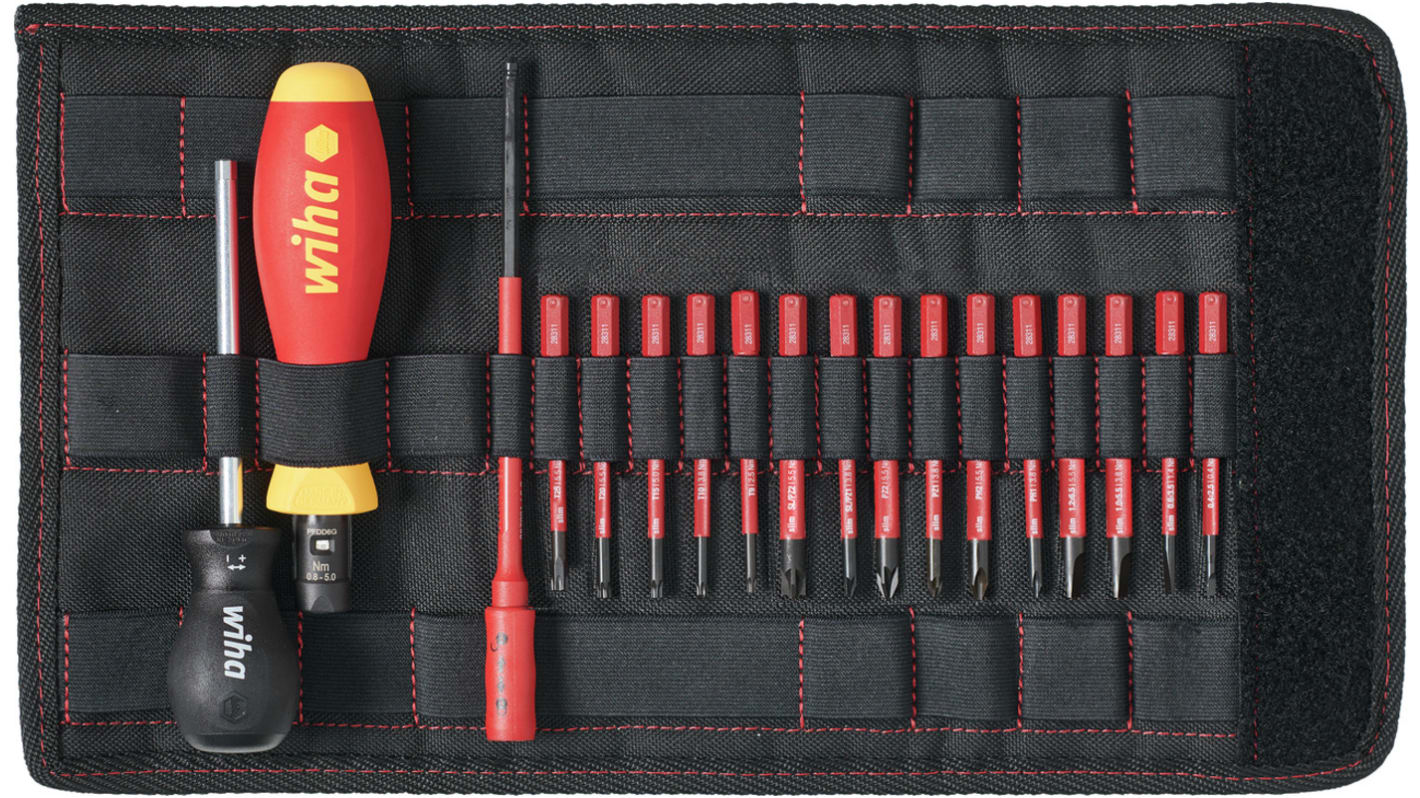 Wiha Adjustable Hex Screwdriver Set, 0.8 → 5Nm