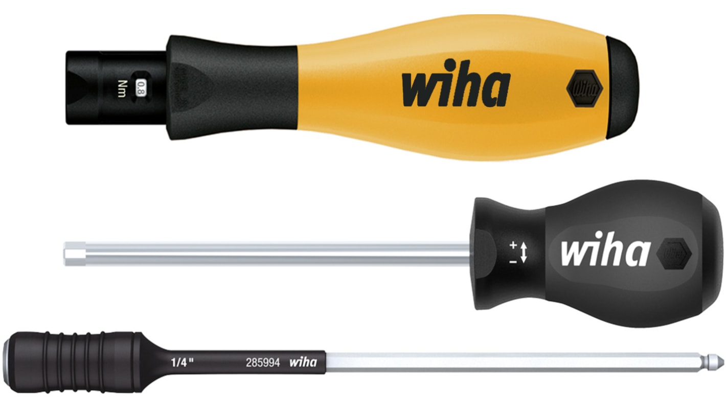 Wiha Adjustable Hex Torque Screwdriver, 0.1 → 0.6Nm, 4 mm Drive