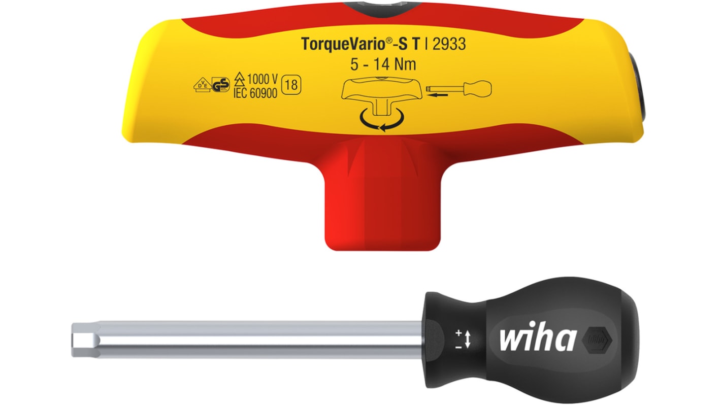 Wiha 6 mm Drehmomentschraubendreher voreingestellt, Hex-Antrieb, 5 → 14Nm