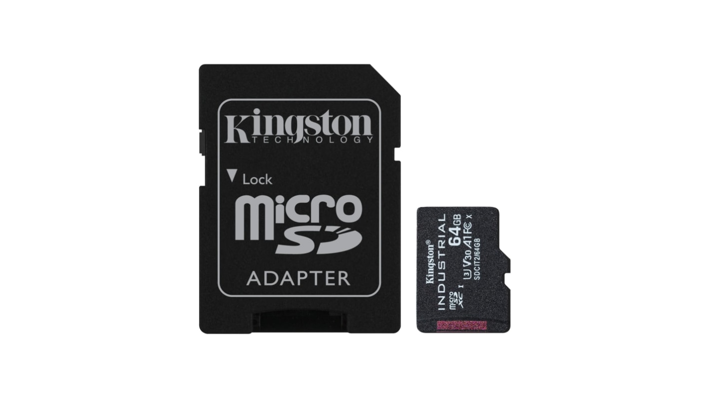 Tarjeta Micro SD Kingston MicroSDXC Sí 64 GB TLC SDCIT2 -40 → +85°C