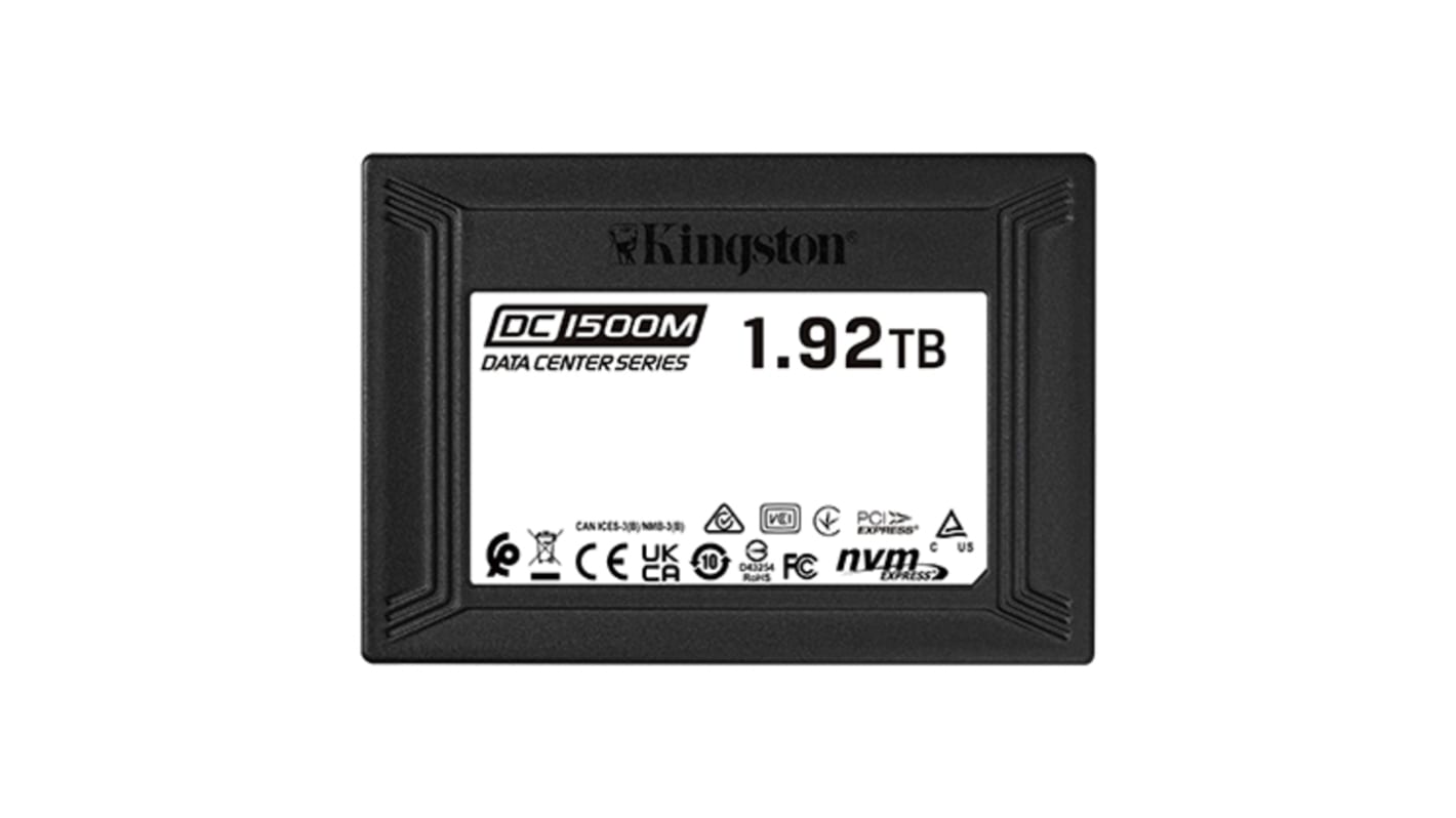 Kingston DC1500M, U.2 SSD-Laufwerk NVMe PCIe Gen 3 x 4, 3D TLC, 1,92 TB, SSD