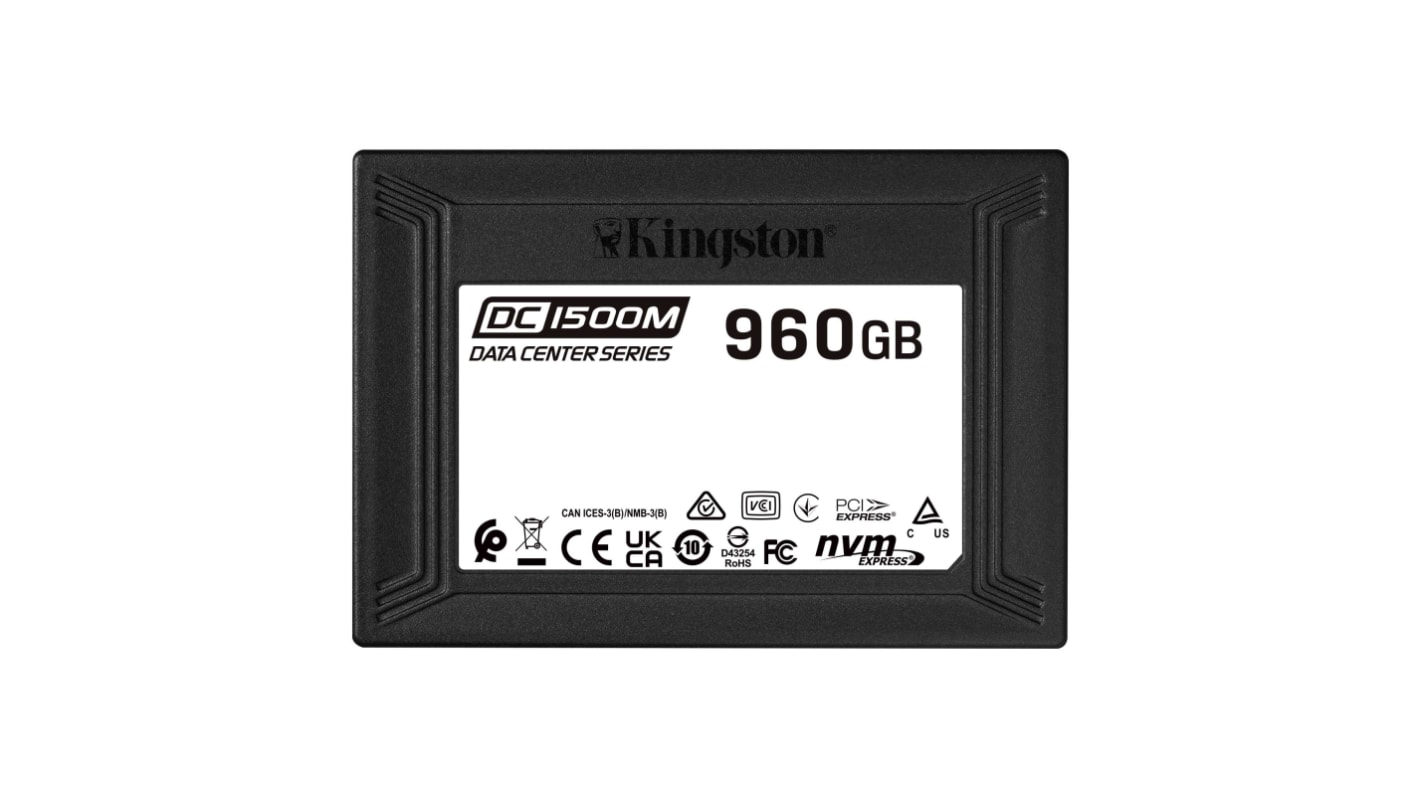 Kingston DC1500M, U.2 SSD-Laufwerk NVMe PCIe Gen 3 x 4, 3D TLC, 960 GB, SSD