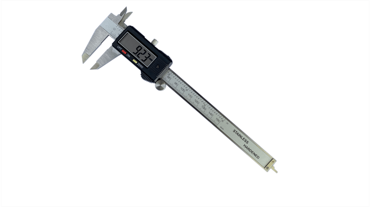 RS PRO 150mm Digital Caliper Caliper 0.01 mm Resolution, Metric