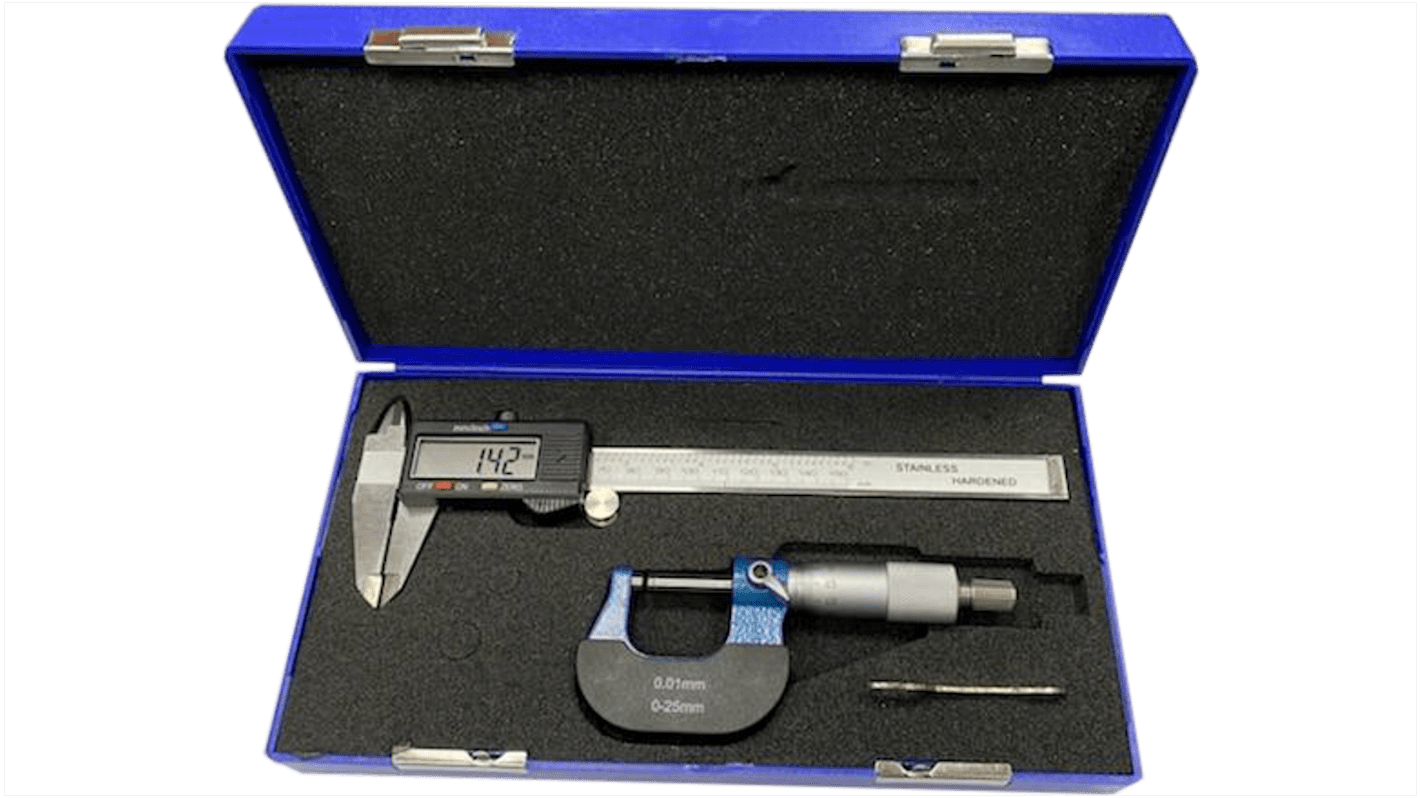 RS PRO Metric & Imperial Caliper and Micrometer Measuring Set