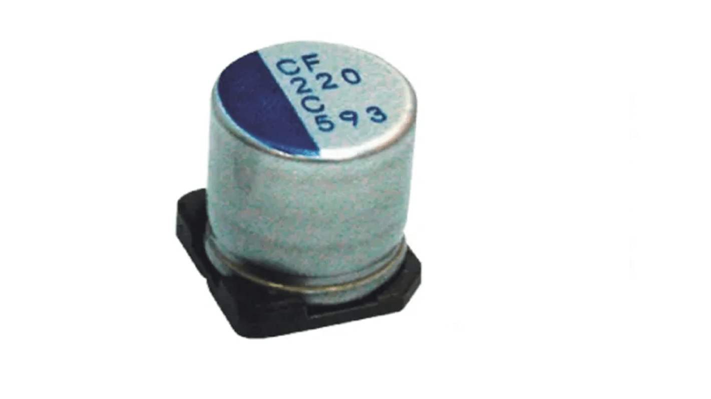 Condensatore polimerico Nichicon, 220μF, 35V, SMD