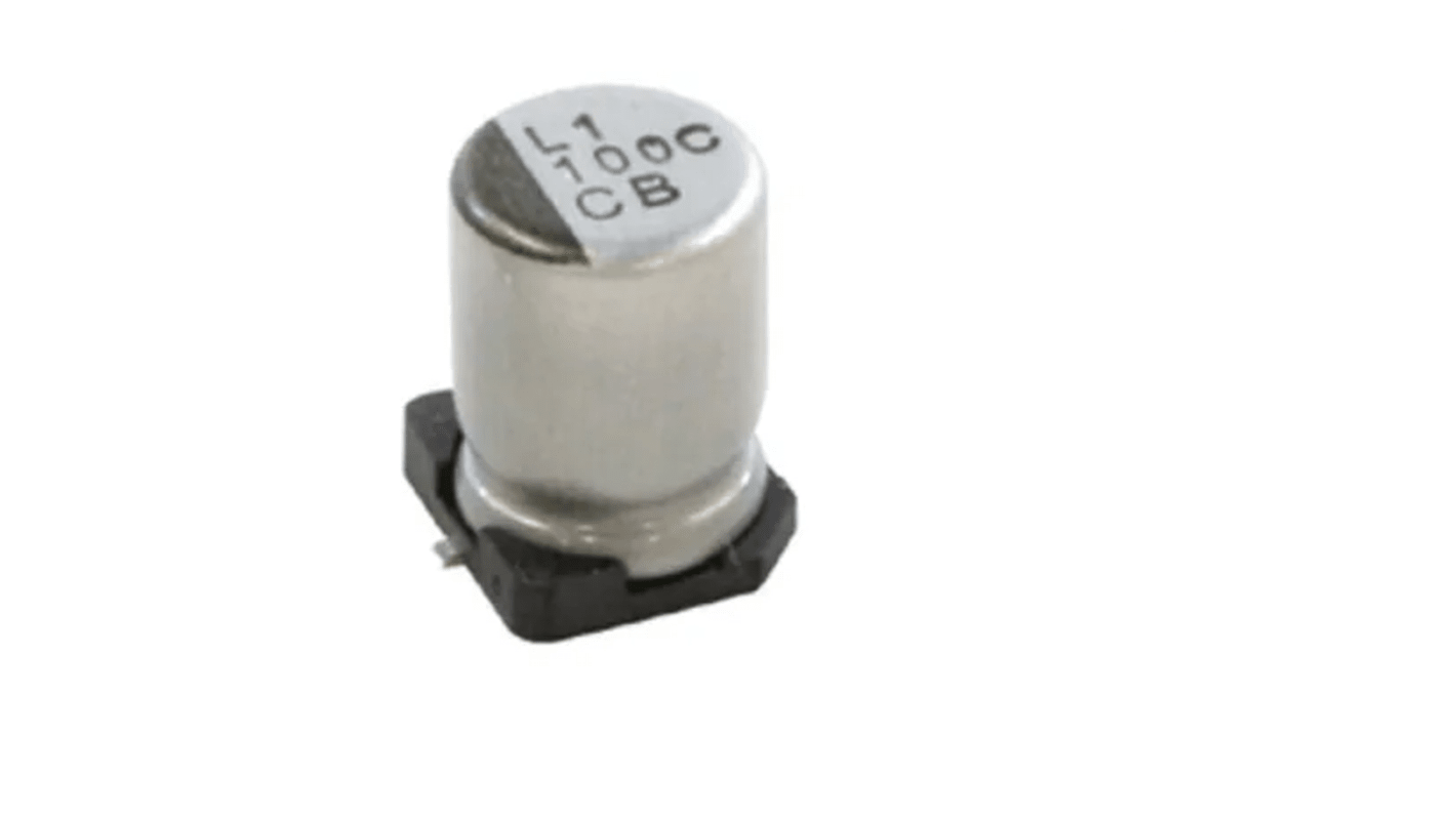 Condensatore Nichicon, 100μF, 35V cc, SMD