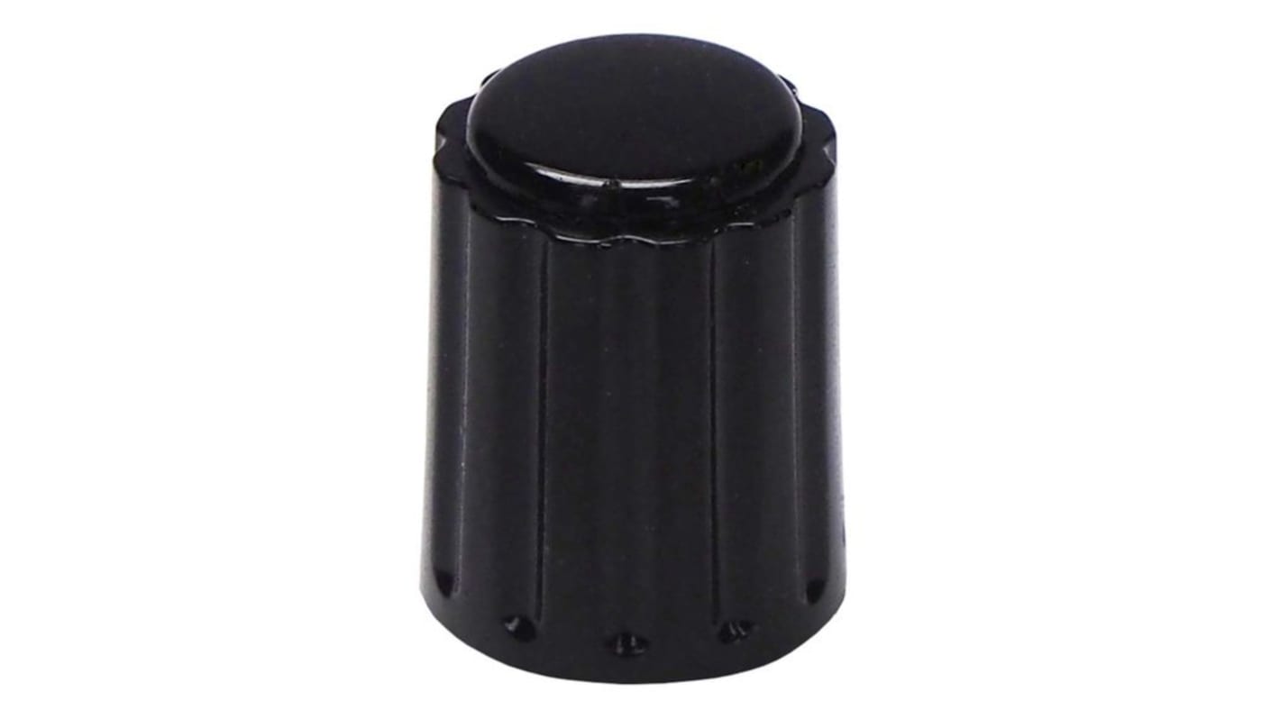 Elma 21mm Black Potentiometer Knob for 6mm Shaft Round Shaft, 020-4420