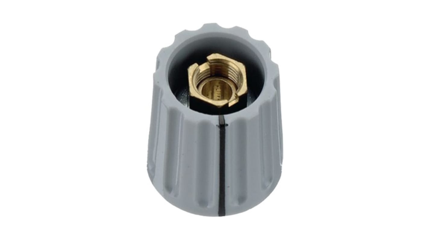 Elma 21mm Grey Potentiometer Knob for 6mm Shaft Round Shaft, 021-4410