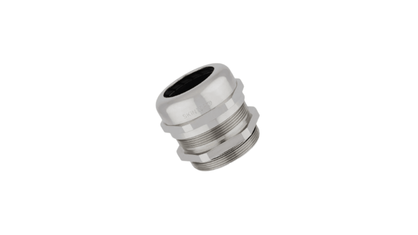 Lapp SKINTOP Series Metallic Nickel Plated Brass Cable Gland, PG29 Thread, 10.5mm min., 20mm max., IP68