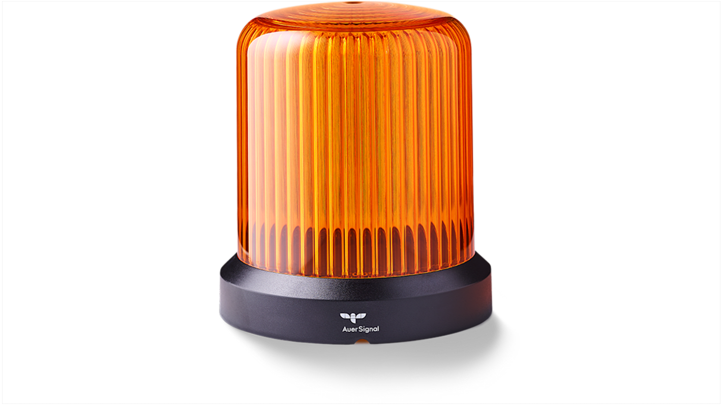 AUER Signal RDC Series Amber Steady Beacon, 110-240 V ac, Horizontal, Tube Mounting, Vertical, Wall Mounting, LED Bulb,