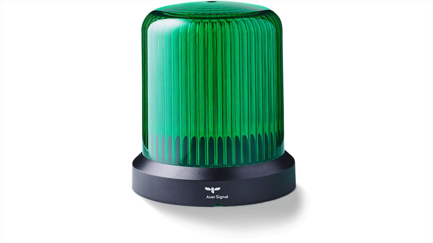 AUER Signal RDC Series Green Steady Beacon, 48 V ac/dc, Horizontal, Tube Mounting, Vertical, Wall Mounting, LED Bulb,