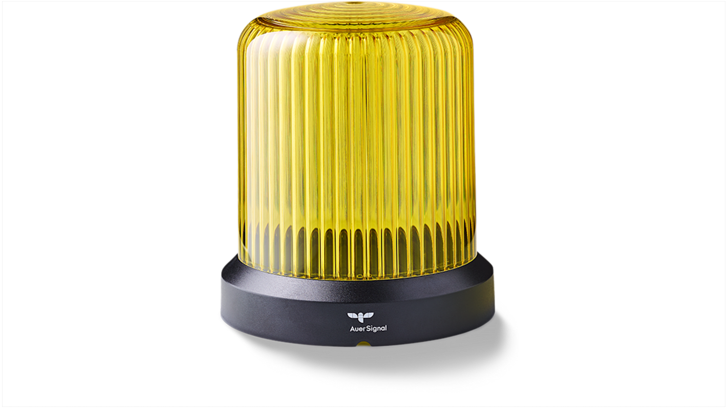 AUER Signal RDMHP Series Yellow Dimming, Flashing, Pulsating, Rotating, Steady, Strobe Beacon, 48 V ac/dc, Horizontal,