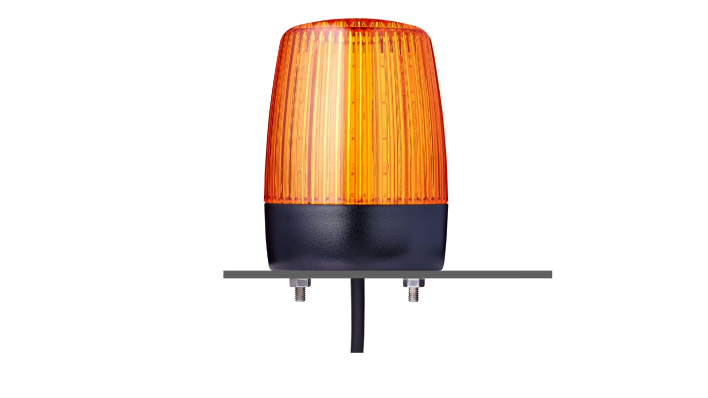 AUER Signal PCH Series Amber Multiple Effect Beacon, 230/240 V, Horizontal, Tube Mounting, Vertical, LED Bulb, IP67,