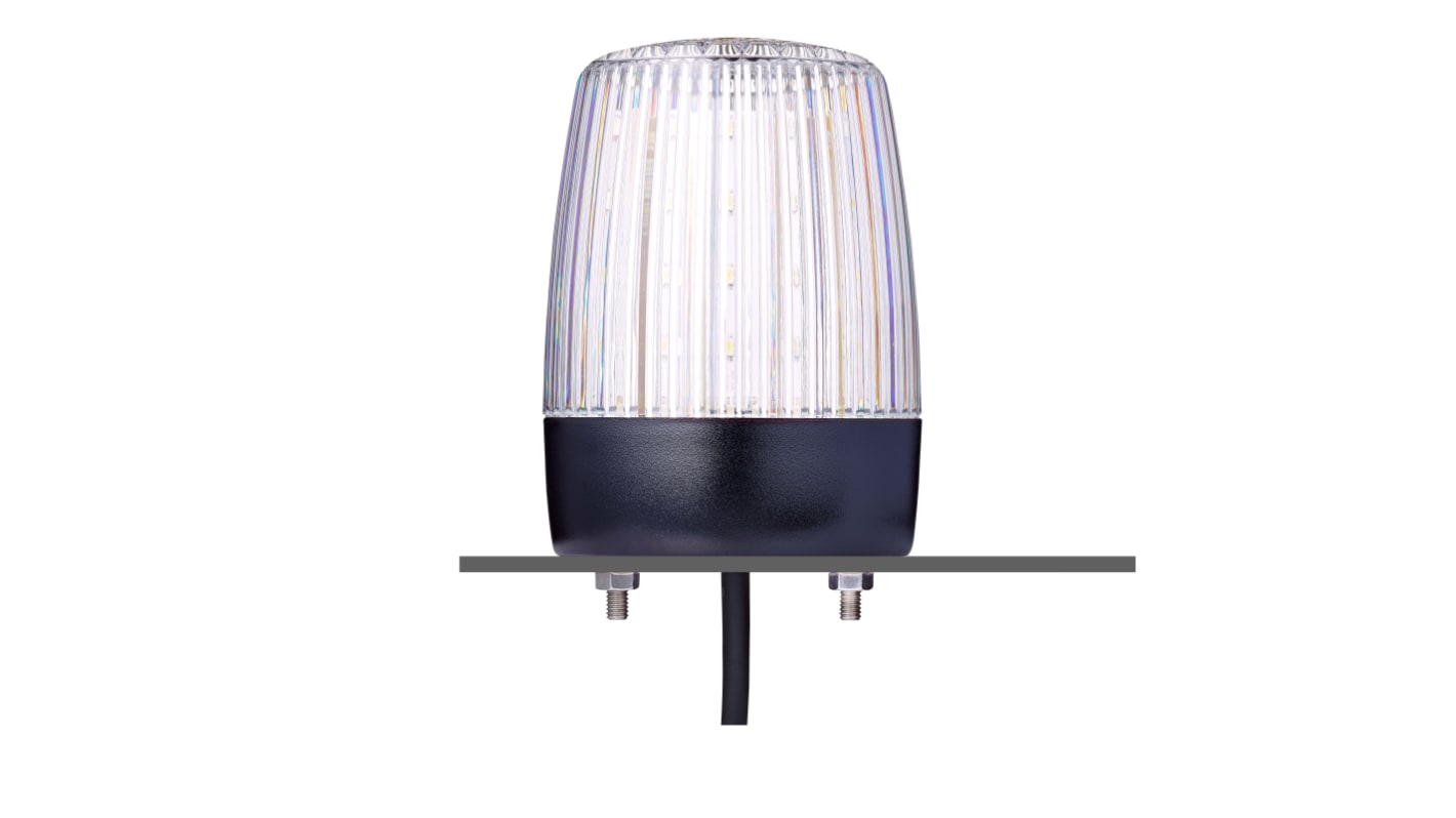 AUER Signal PCH Series Clear Multiple Effect Beacon, 24 V ac/dc, Horizontal, Tube Mounting, Vertical, LED Bulb, IP67,