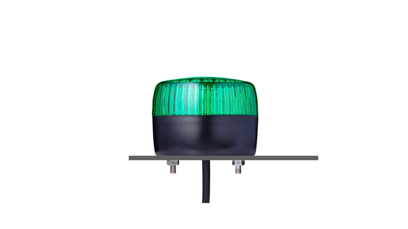 AUER Signal PCL Series Green Multiple Effect Beacon, 24 V ac/dc, Horizontal, Tube Mounting, Vertical, LED Bulb, IP67,