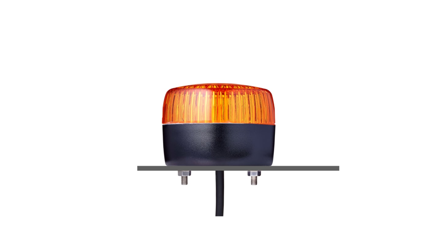 AUER Signal PFL, LED Multi-Stroboskop LED-Signalleuchte Orange, 230/240 V, Ø 75mm