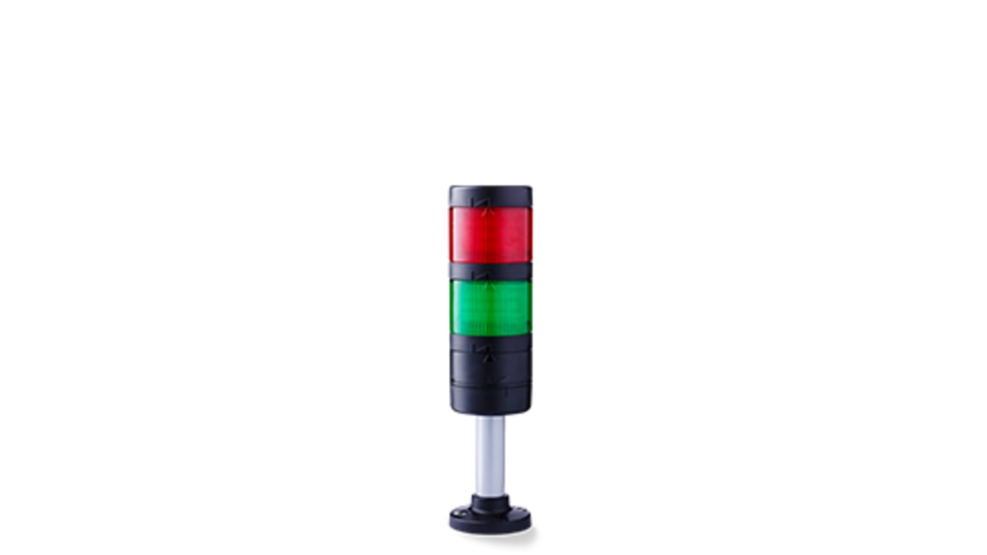 Rs-Online Torretta di segnalazione AUER Signal 24 V c.a./c.c. LED 2 elementi lenti lenti Verde Rosso