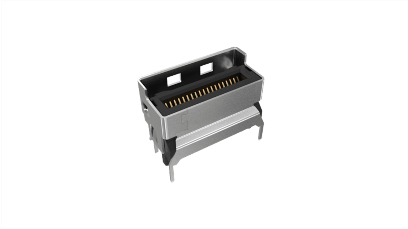 Amphenol Communications Solutions Kantensteckverbinder, 0.6mm, 74-polig, Gerade