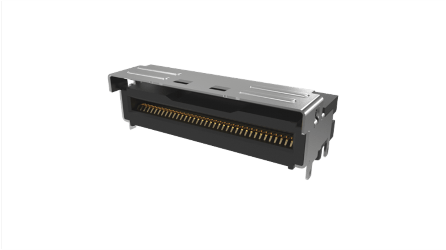 Amphenol Communications Solutions Right Angle Edge Connector, 74-Contacts, 0.6mm Pitch
