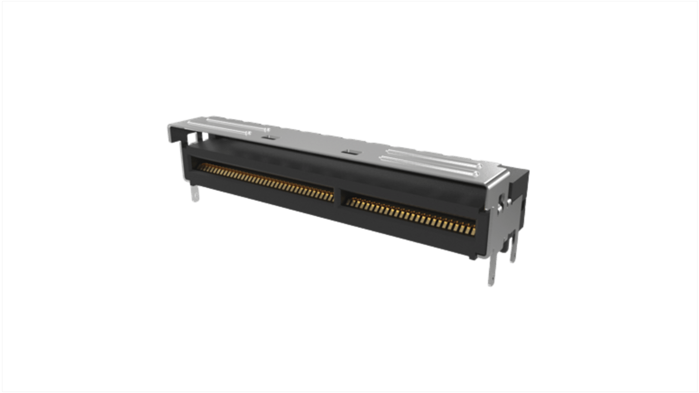 Amphenol Communications Solutions Right Angle Edge Connector, 74-Contacts, 0.6mm Pitch