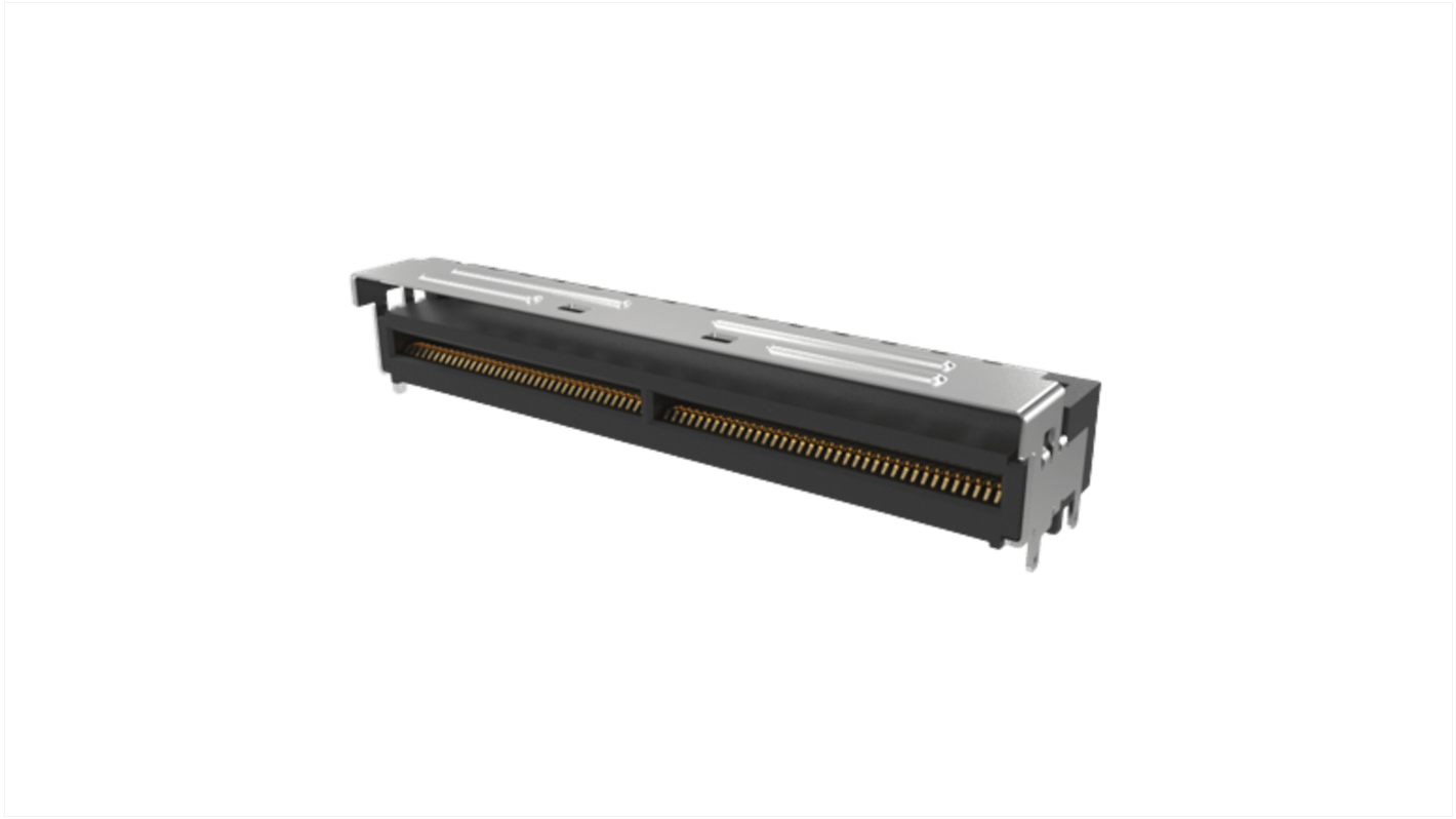 Amphenol Communications Solutions Right Angle Edge Connector, 74-Contacts, 0.6mm Pitch